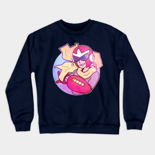 Vaporwave-Inspired Protoman Crewneck Sweatshirt